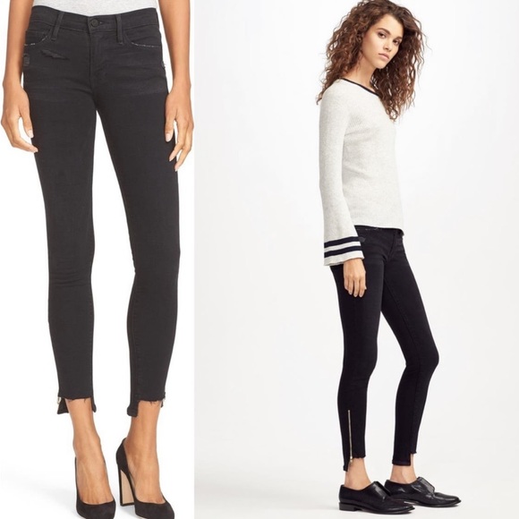 Frame Denim Jet Black Skinny Jeans - Picture 1 of 14